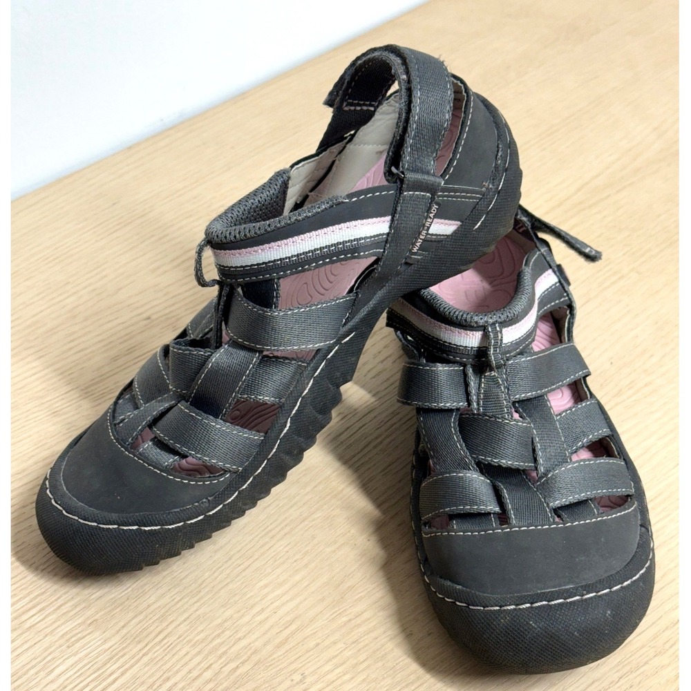 JBU by Jambu Olympia Water Ready Gray Pink Sport Sandals Womens 7.5
